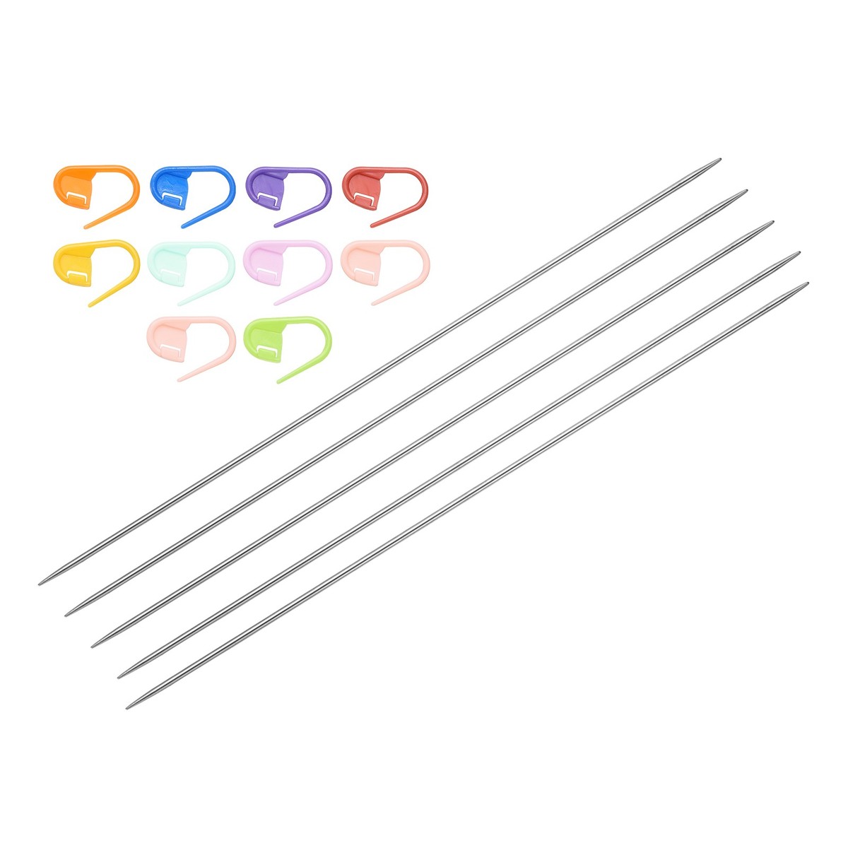 5Pcs 2mm Double Pointed Knitting Sweater Needle 20cm with 10