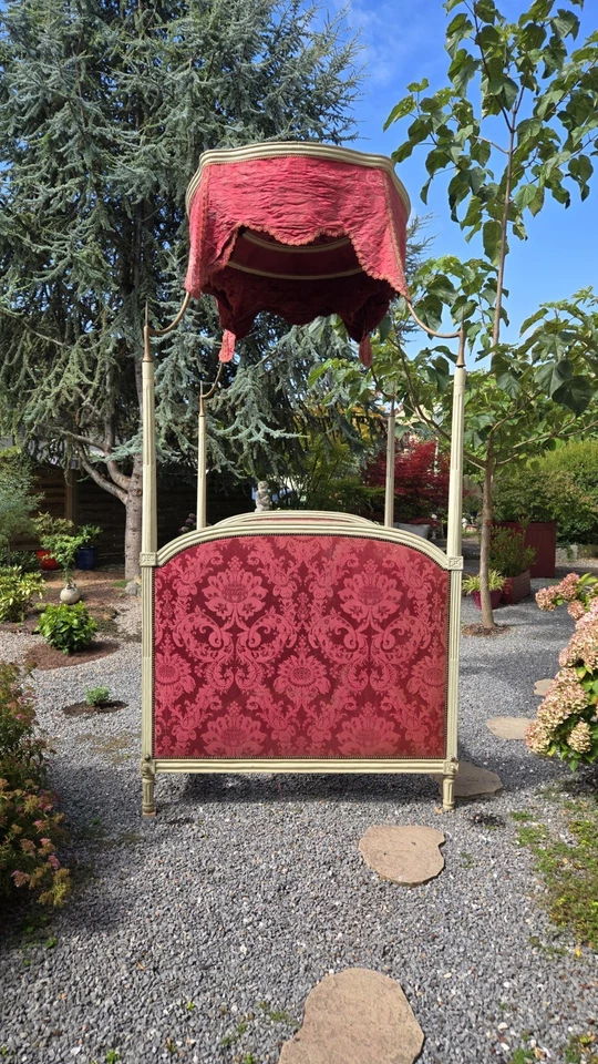 Grand lit à la polonaise d’époque Louis XVI, estampillé P.-E. Langlois – Paris,  - Photo 2/4