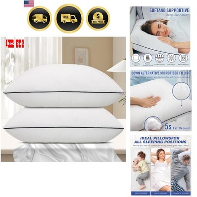 Hotel Collection Bed Pillows for Sleeping 2 Pack Standard Size Cooling Pillow...