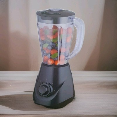 NEU Muskatnuss Home Kanne Mixer 1,5L 400W Schwarz 2 Geschwindigkeitsstufen Rutschfeste Pads   