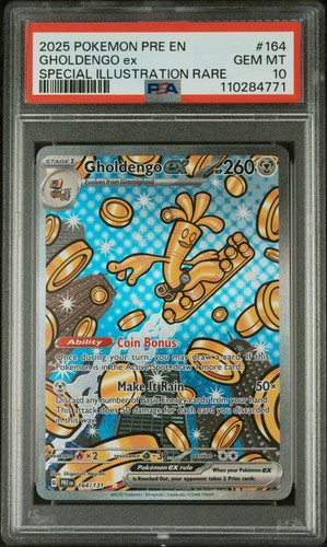 2025 Pokemon Prismatic Evolutions 164 Gholdengo Special Illustration Rare PSA 10