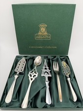 Sebor Absinth Connoisseur's Collection Chrome Serving Spoon Set Eiffel Tower