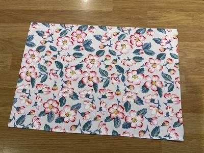 6 rechteckige Tischsets Cath Kidson Blumen Stoff Handarbeit 
