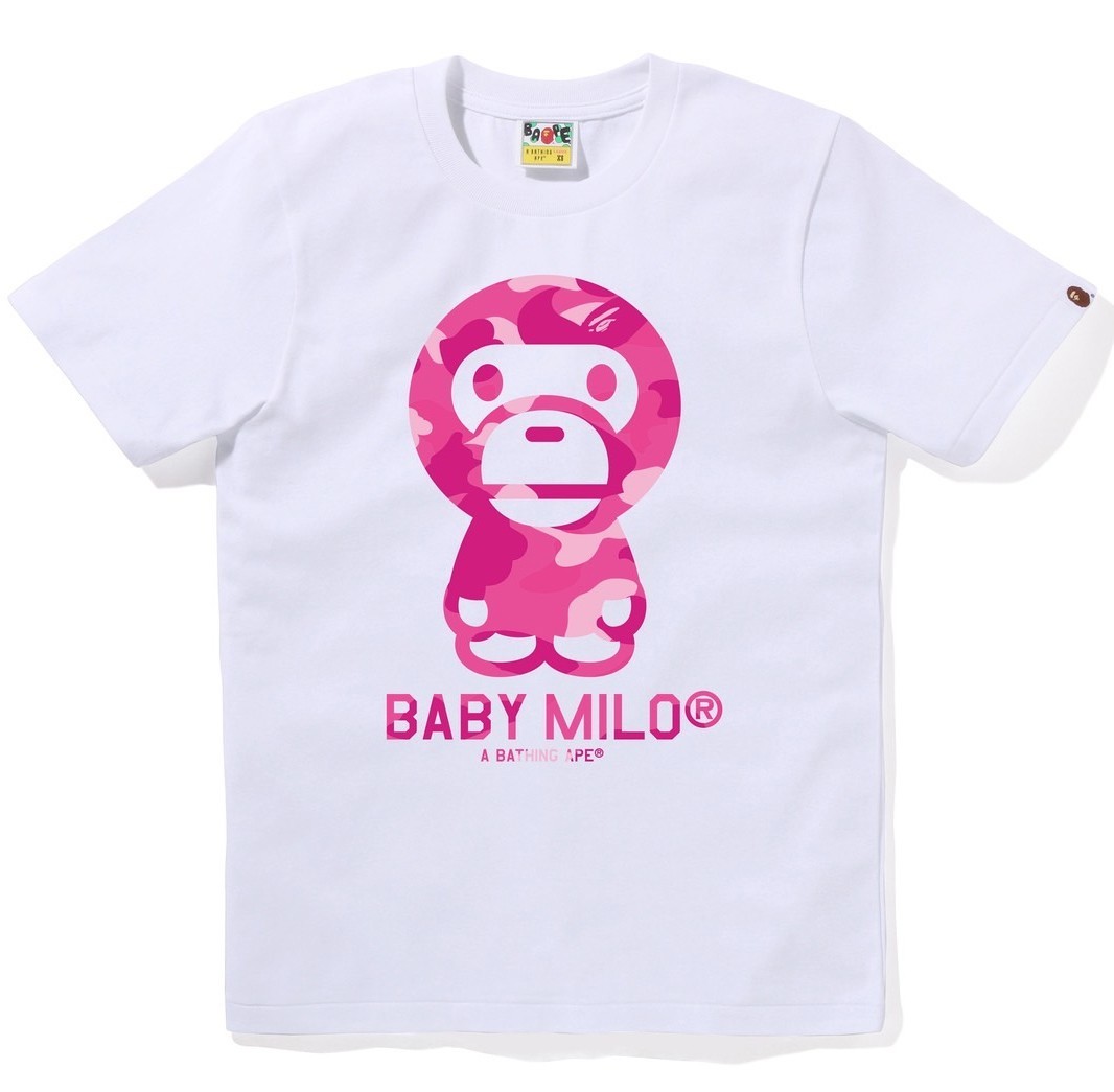 A BATHNIG APE Ladies' COLOR CAMO BABY MILO TEE 2L80210016 | eBay