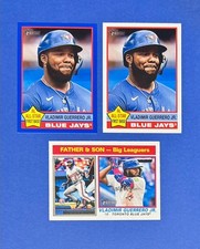 VLADIMIR GUERRERO JR 2025 Topps Heritage BLUE BORDER #165, Base #165, and #69