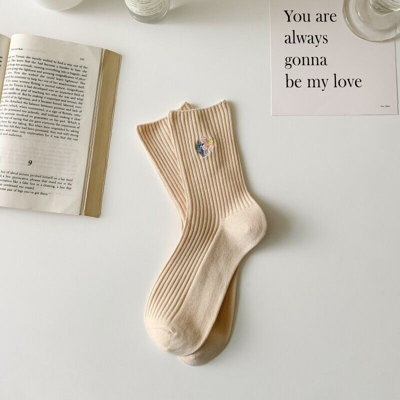 5 pares de calcetines de algodón suaves para mujer calcetines suaves para botín para mujer