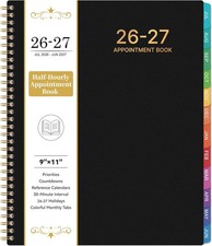 Appointment Book 2026-2027 - Planner 2026-2027, 9" X 11", Jan 2026 - June 2027,