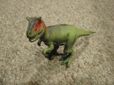 Vintage Lot 2 Dinosaur Toys Hard Plastic 2009 Dilophosaurus 2008 Triceratops