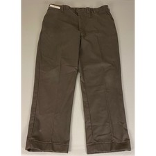 Vintage Work Pants Men's Size 41/42 Waist Utility Trousers Cotton Blend Stai