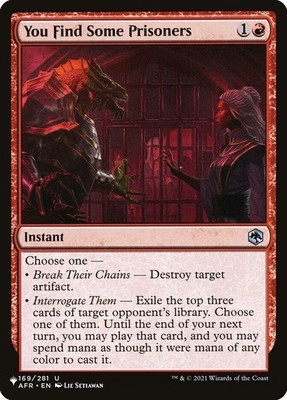 MTG You Find Some Prisoners (AFR-169/3168) The List LP - The List
