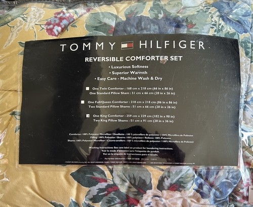 Tommy Hilfiger 3PC King Comforter Set Multi Color Floral Design NWT - Picture 6 of 8