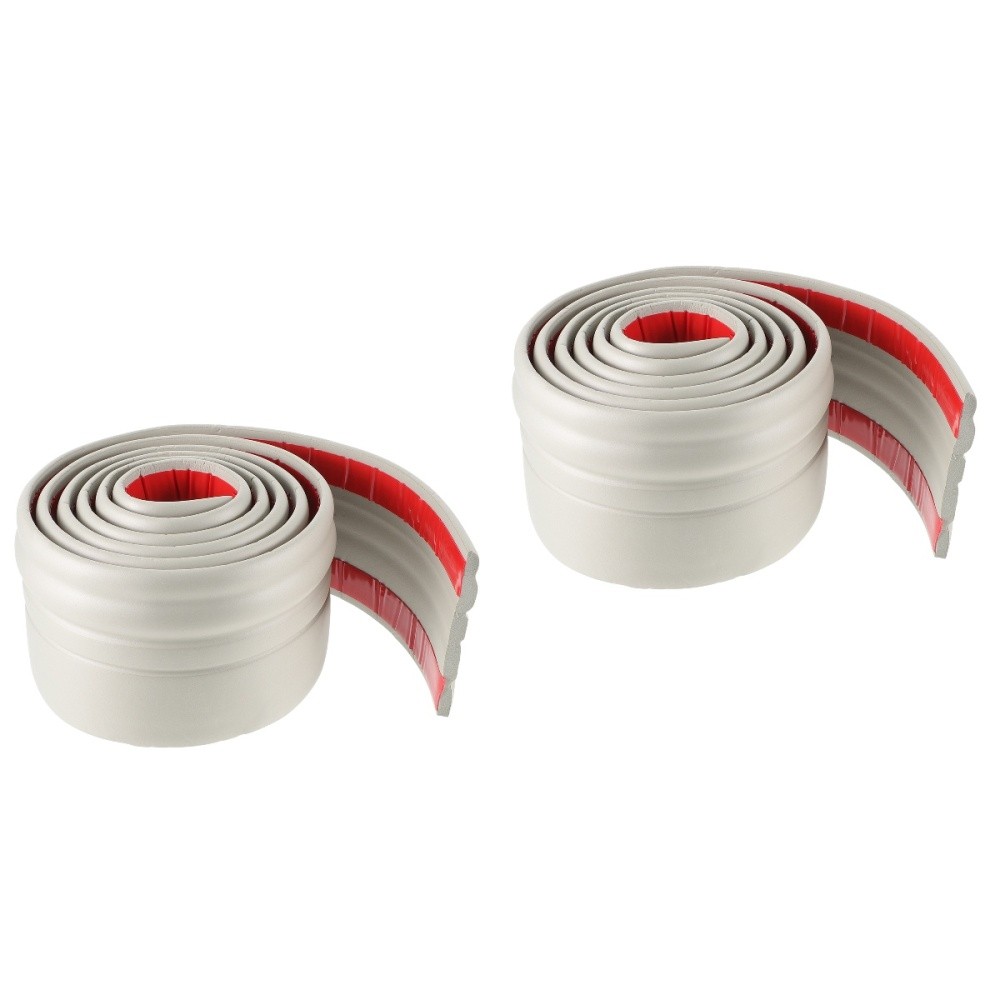 2 Rolls Self-adhesive Baseboard Office Baby Wall Trim Molding Bendable