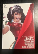 DC Collectibles Bombshells Holiday Wonder Woman Statue New - Broken Name Plate