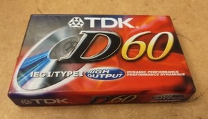 TDK D60 Blank Audio Cassette NEW High Output Dynamic Performance (H)