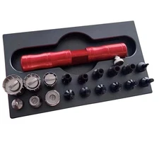 18-Nozzle Watch Crown Tube Remover Chronograph Pusher Battery Case Opener Tool