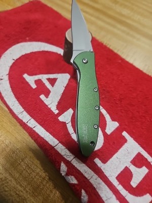 KERSHAW 1660 LEEK  OLIVE GREEN KNIFE