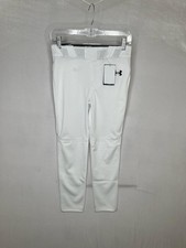 Under Armour Pants Boys Medium White Pro Tapered Youth Baseball Ankle NEW 40