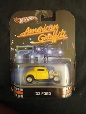 Hot Wheels Retro Entertainment American Graffiti '32 Ford 1/64 Diecast yellow