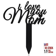 Memorial Stakes Grave Cemetery Decorations Metal Grave Markers Plaque Mom