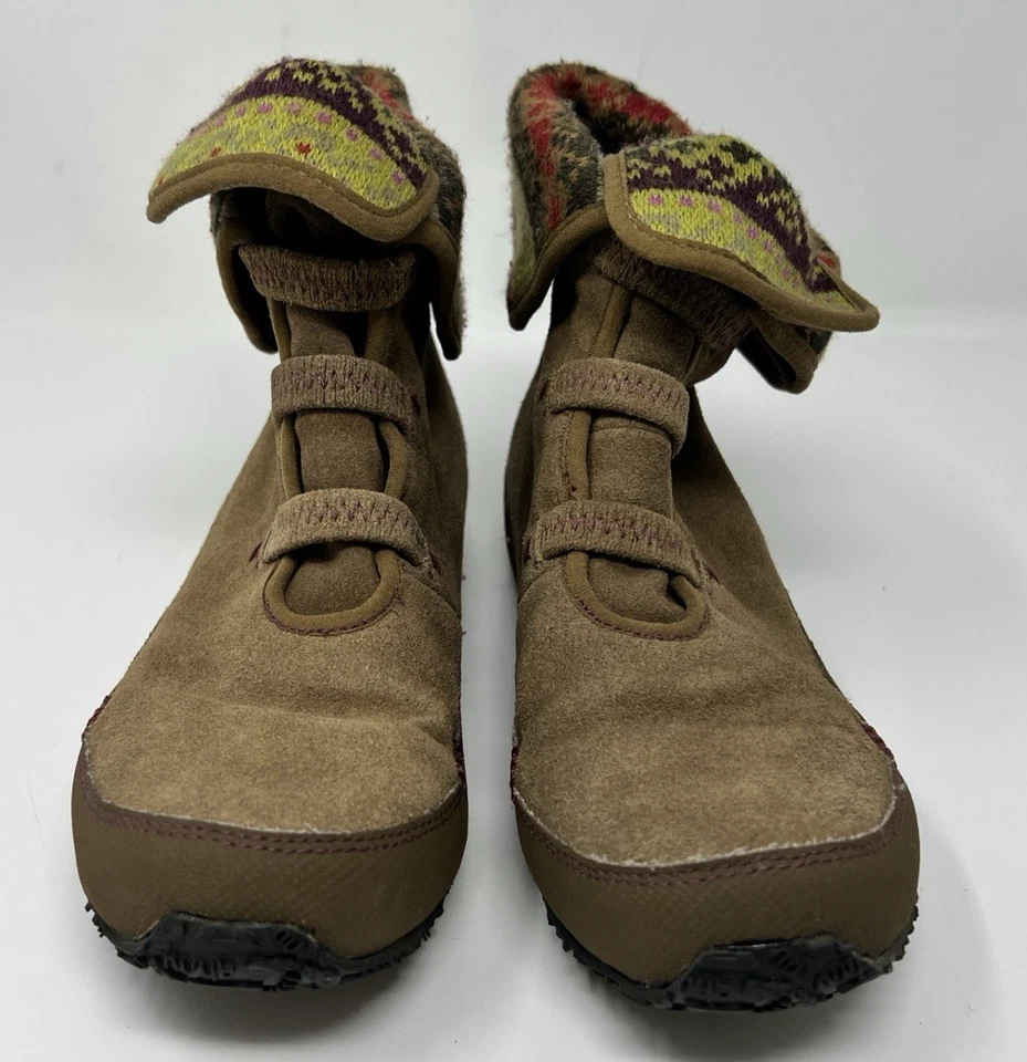 Ahnu Himalaya Marrón Gamuza Botines Cuero Multicolor Tejido Puño F8013E Talla 7.5 Foto 3 de 4