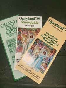 Lot of 3 Vintage Grand Ole Opry Souvenir Programs, Nashville TENNESSEE, Illust.
