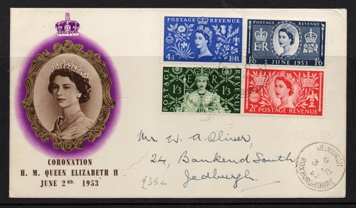 GB QEII 1953 illustrated Coronation FDC Jedburgh CDS WS46448
