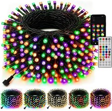 66FT Smart Color Changing Christmas Halloween String Lights Connectable