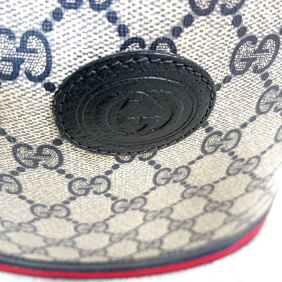 GUCCI женщин GG Supreme ведро сумка цепочка ремень золото оборудование холст кожа - Изображение 3 из 4