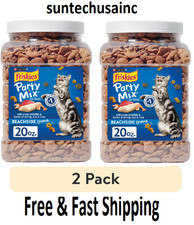 Friskies 20oz Cat Treats - Beachside Crunch, Shrimp,Crab,Tuna, Feline-2 Pack