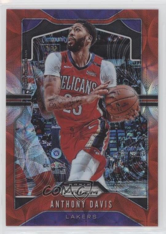 2019-20 Panini Prizm Choice Red Prizm 21/88 Anthony Davis #222 7y2
