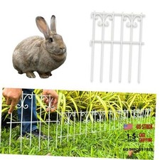 Decorative Garden Fence Outdoor 10 Panels 12.5in L x White x 10 Panels