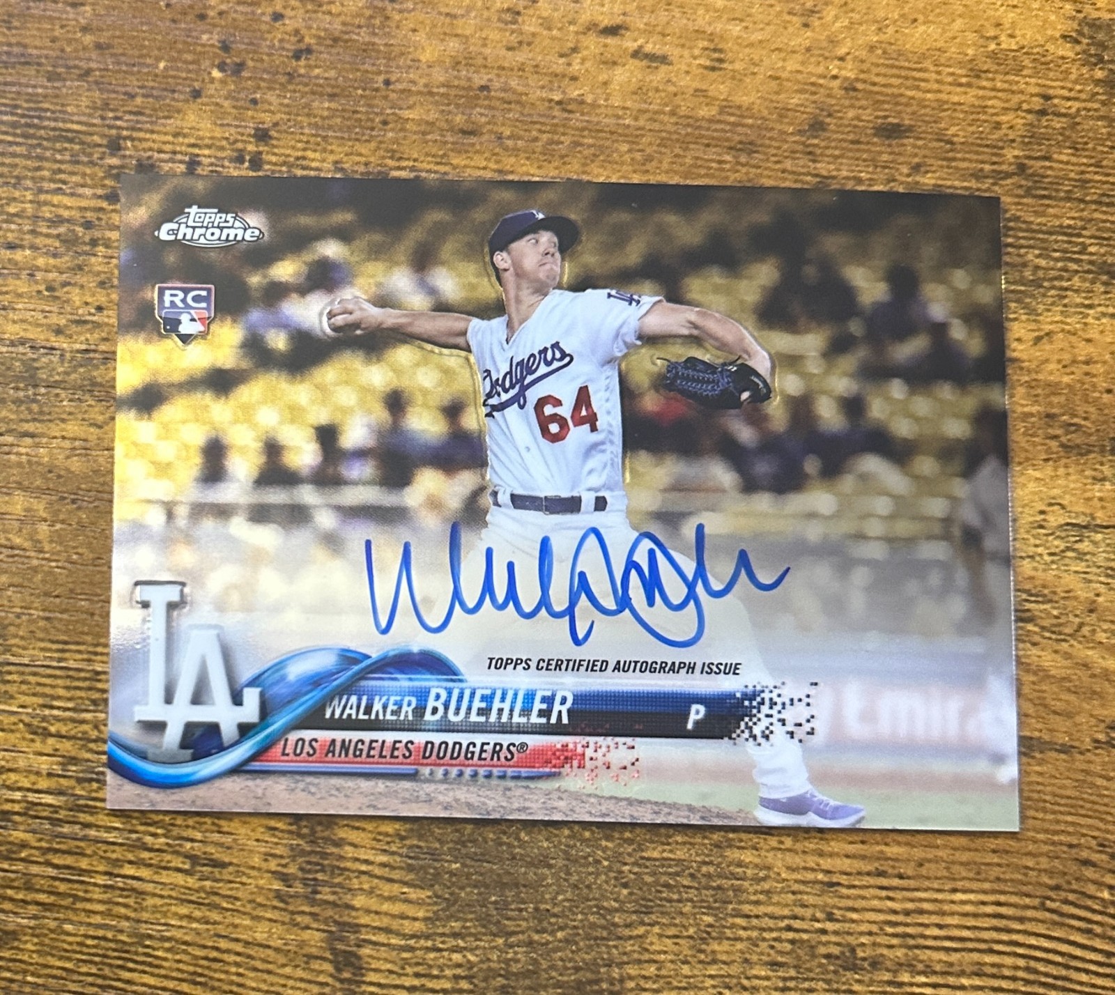 2018 Topps Chrome Rookie Autographs #RAWB Walker Buehler X15179