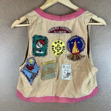 VTG Vest w/ 15 BSA Boy Scout Patches Paul Bunyan Carl Sandburg Lincoln IL