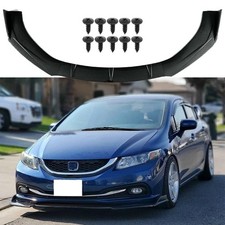 Carbon Fiber Style Front Bumper Lip Splitter Spoiler For Honda Civic 2012-15 9th