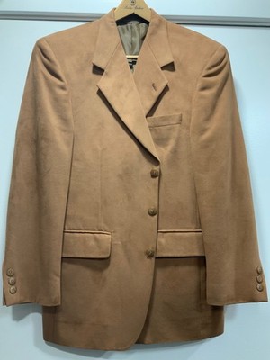 TODAYS MAN Blazer Mens 40 REG.  CAMEL  Faux Supra Suede Soft Touch 3 button EUC