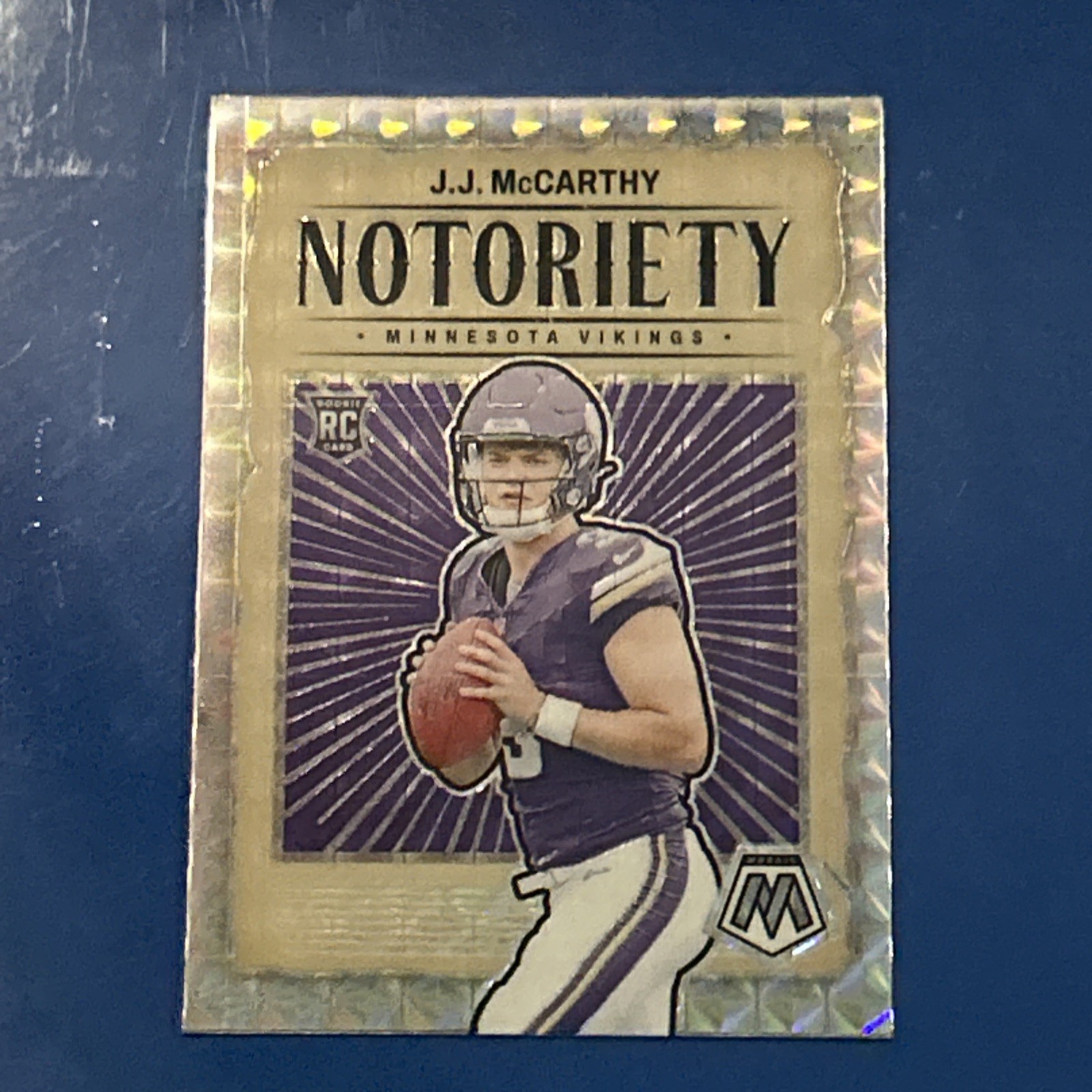 2024 Panini Mosaic JJ McCarthy Rookie Notoriety Silver Mosaic Prizm Vikings RC