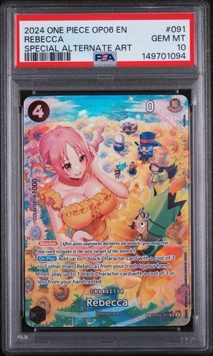 One Piece Rebecca SP OP05-091 Wings of the Captain Foil PSA 10 GEM MINT TCG