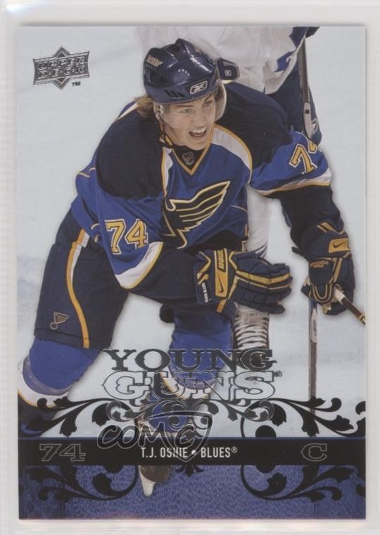 2008-09 Upper Deck Young Guns TJ Oshie #218 6v3