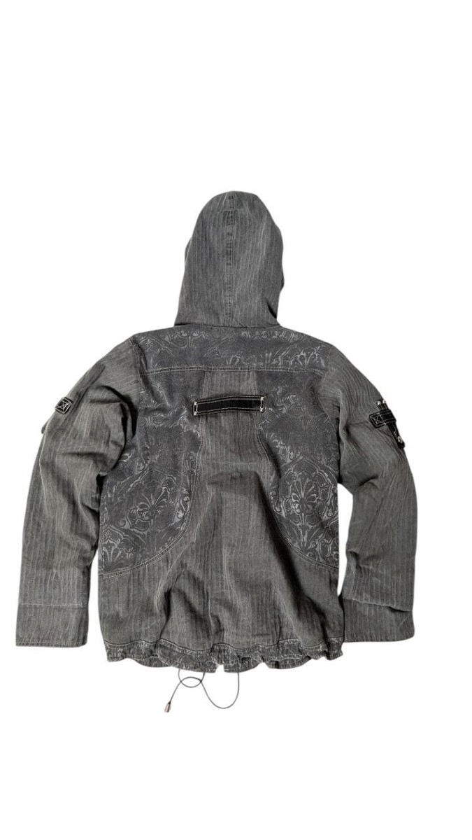Avant-Garde Patterned Archive Jacket - Opium Style - Gray- Size M View 6