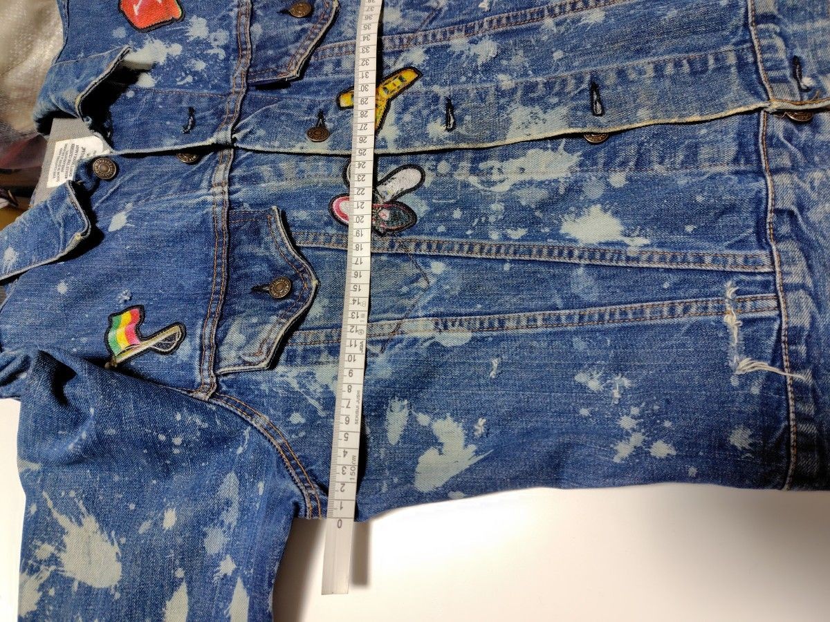 APPLEBUM vintage denim jacket patchwork damage pr… - image 13