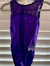 GK Elite GYMNASTICS dance LEOTARD child intermediate small PURPLE Aly Raisman