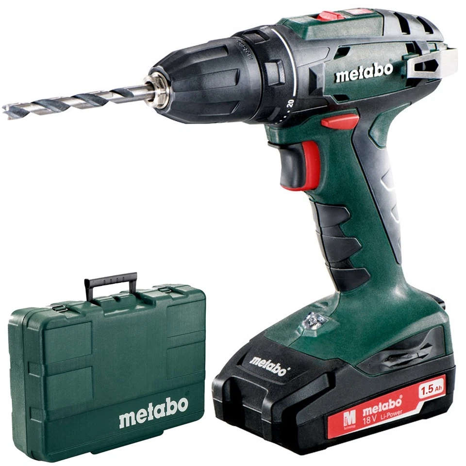 Metabo 18V Akku Bohrschrauber BS18 |2x 1,5 Ah Akkus Li-Ion + Transportkoffer - Bild 2 von 4