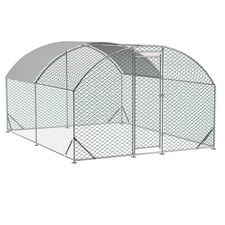Large Chicken Coop Metal Chicken Run w/Waterproof And Anti-UV Cover,Dome Shap