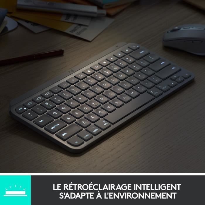 Clavier Bluetooth Logitech MX Keys Mini AZERTY avec touches rétroéclairées