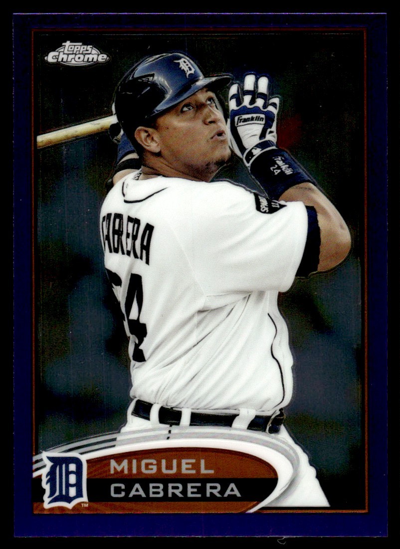 2012 Topps Chrome Purple Refractor Miguel Cabrera Detroit Tigers #130