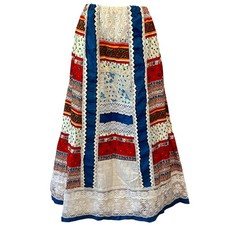 Vintage 70s Tumbleweed patchwork skirt maxi prairie cottage core festival boho