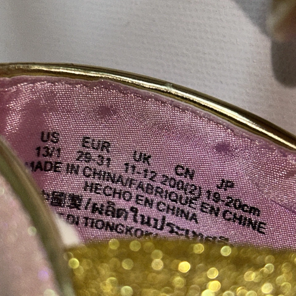 Disney Rapunzel Costume Shoes Tangled 9/10 US Purple & Gold - Изображение 4 из 4