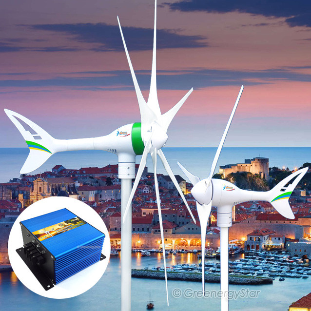 400 550 650 800 1000 W Watt 12/24 V 3/6 Blades Wind Turbine 