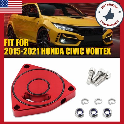 For 2015-2021 Honda Vortex Civic Turbo Off Blow Valve Spacer Plate w/ Bolts Nuts