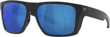 Costa Del Mar 06S9104 910405 Lido Sunglasses Black Frame Blue Mirror 580P 57mm
